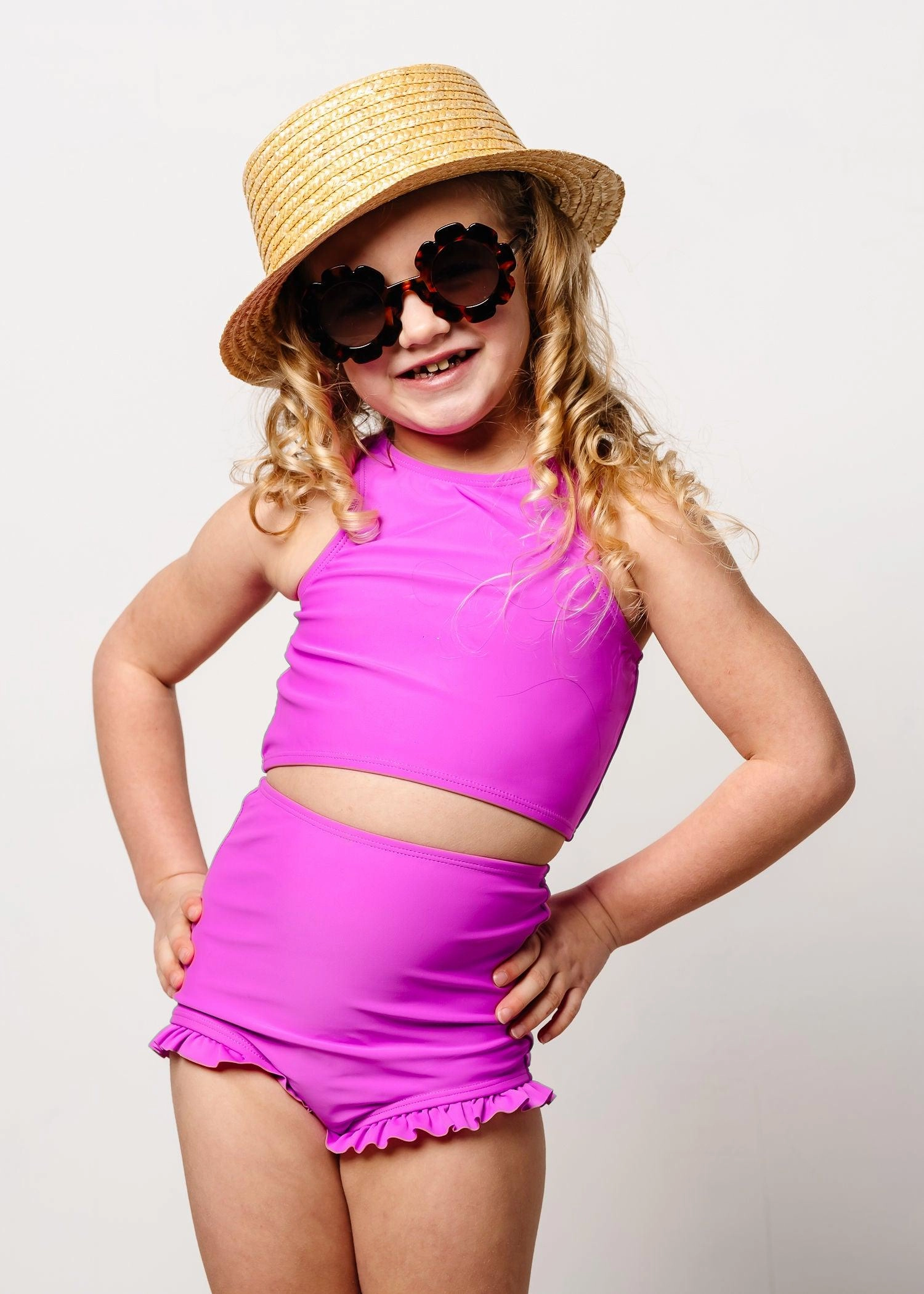 Brilliant Violet | Mini Racer Back Top