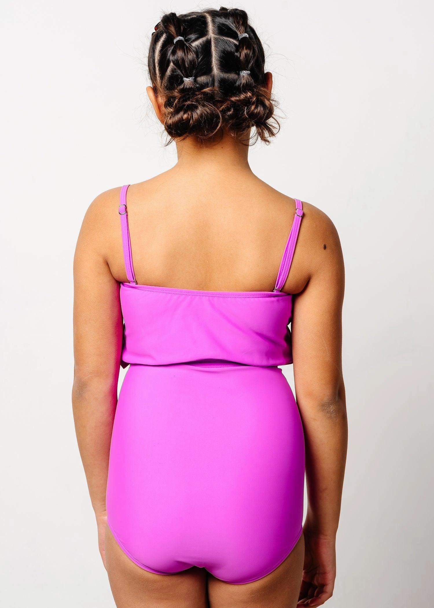 Brilliant Violet | Youth Down in Front Ruffle Bottoms