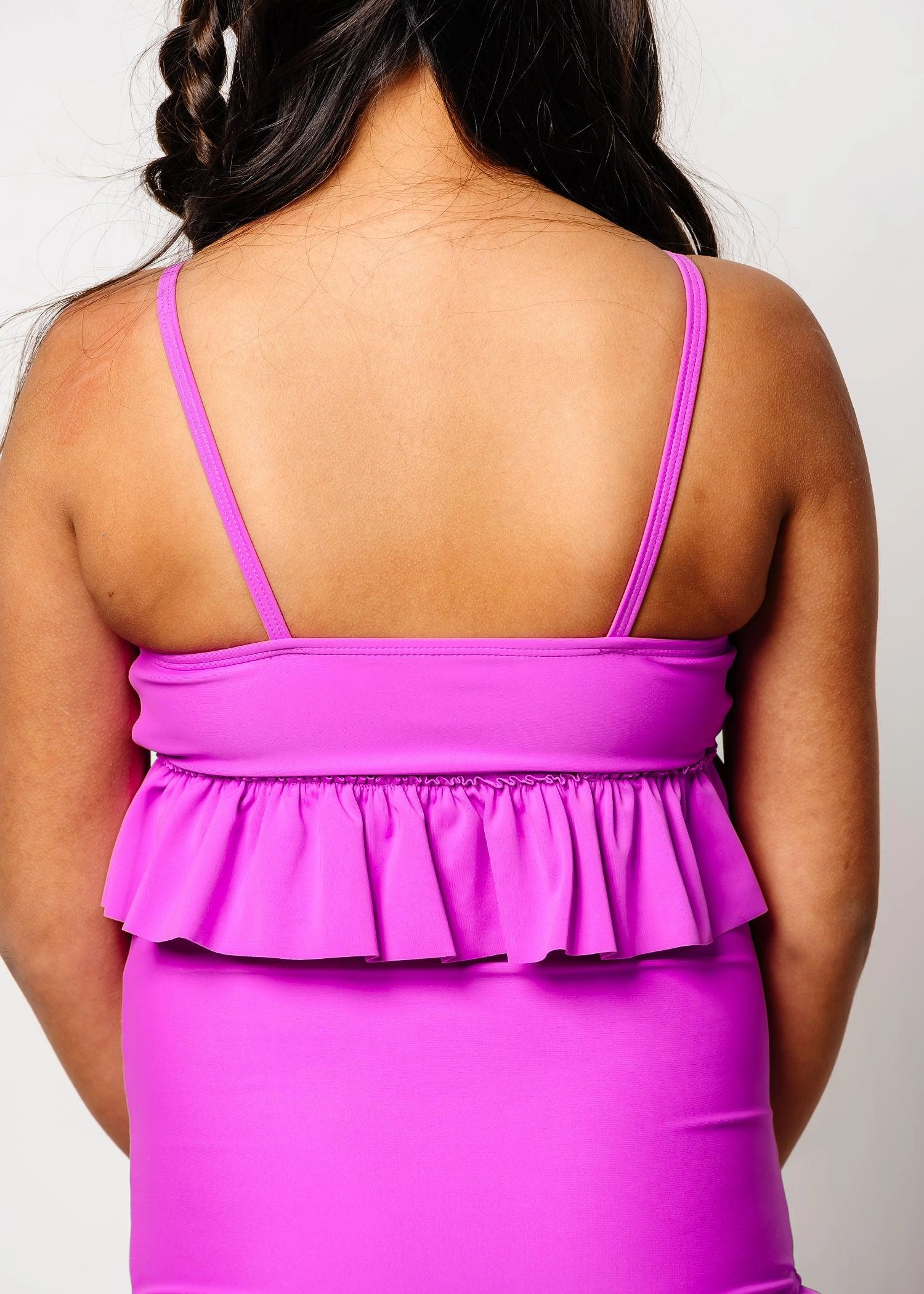 Brilliant Violet | Youth Peplum Top