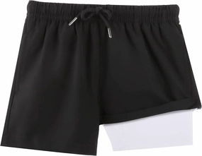 BRISIRA Boys Swim Trunks Bathing Suit Compression Boxer Brief Liner Swim Shorts Swimsuit Anti-Chafe Toddler Kids Youth Teen