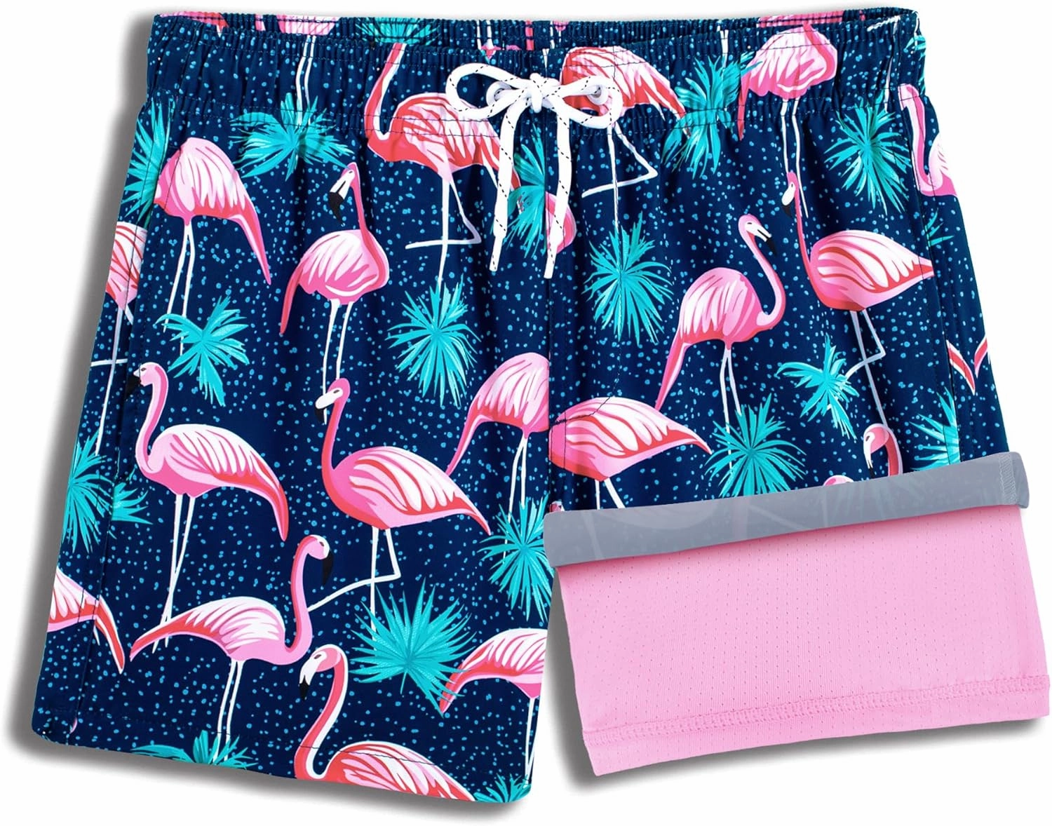 BRISIRA Boys Swim Trunks Swim Shorts with Compression Liner Stretch Bathing Suit Swimsuit Toddler Kids Youth Teen Quick Dry
