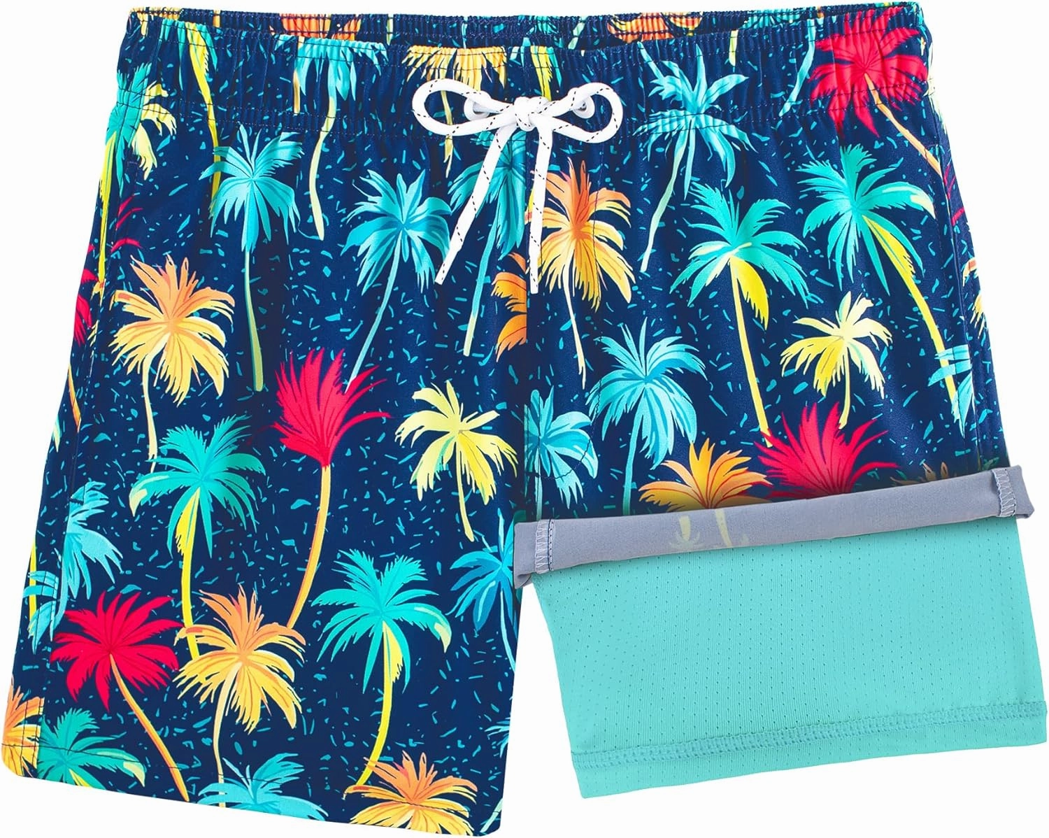 BRISIRA Boys Swim Trunks Swim Shorts with Compression Liner Stretch Bathing Suit Swimsuit Toddler Kids Youth Teen Quick Dry