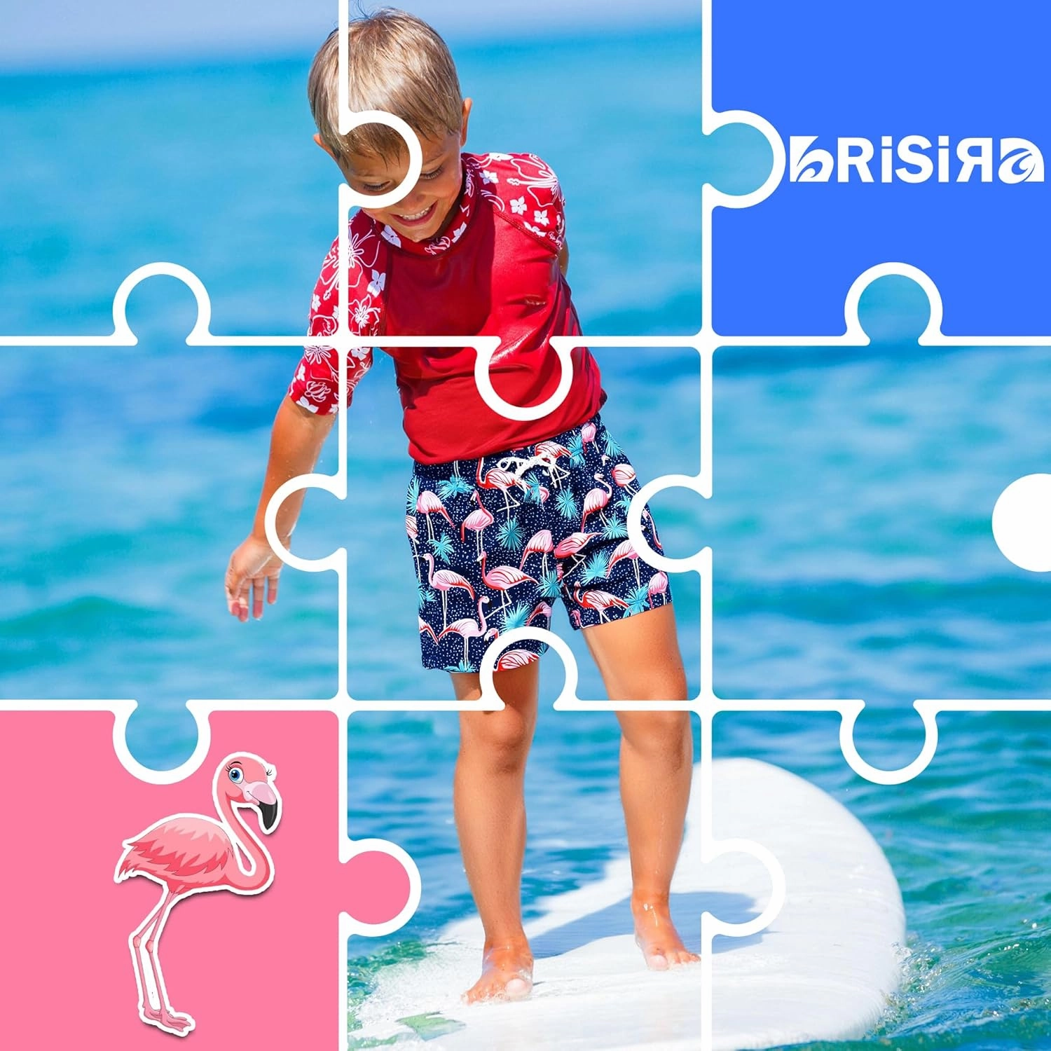 BRISIRA Boys Swim Trunks Swim Shorts with Compression Liner Stretch Bathing Suit Swimsuit Toddler Kids Youth Teen Quick Dry