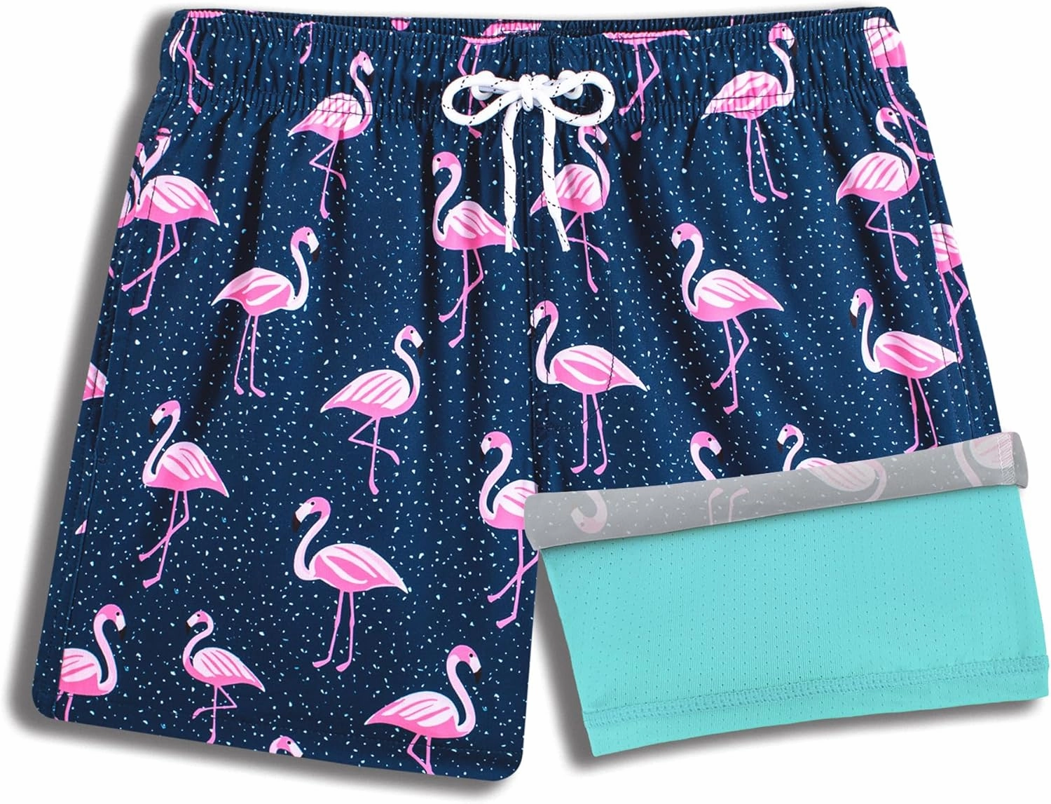 BRISIRA Boys Swim Trunks Swim Shorts with Compression Liner Stretch Bathing Suit Swimsuit Toddler Kids Youth Teen Quick Dry