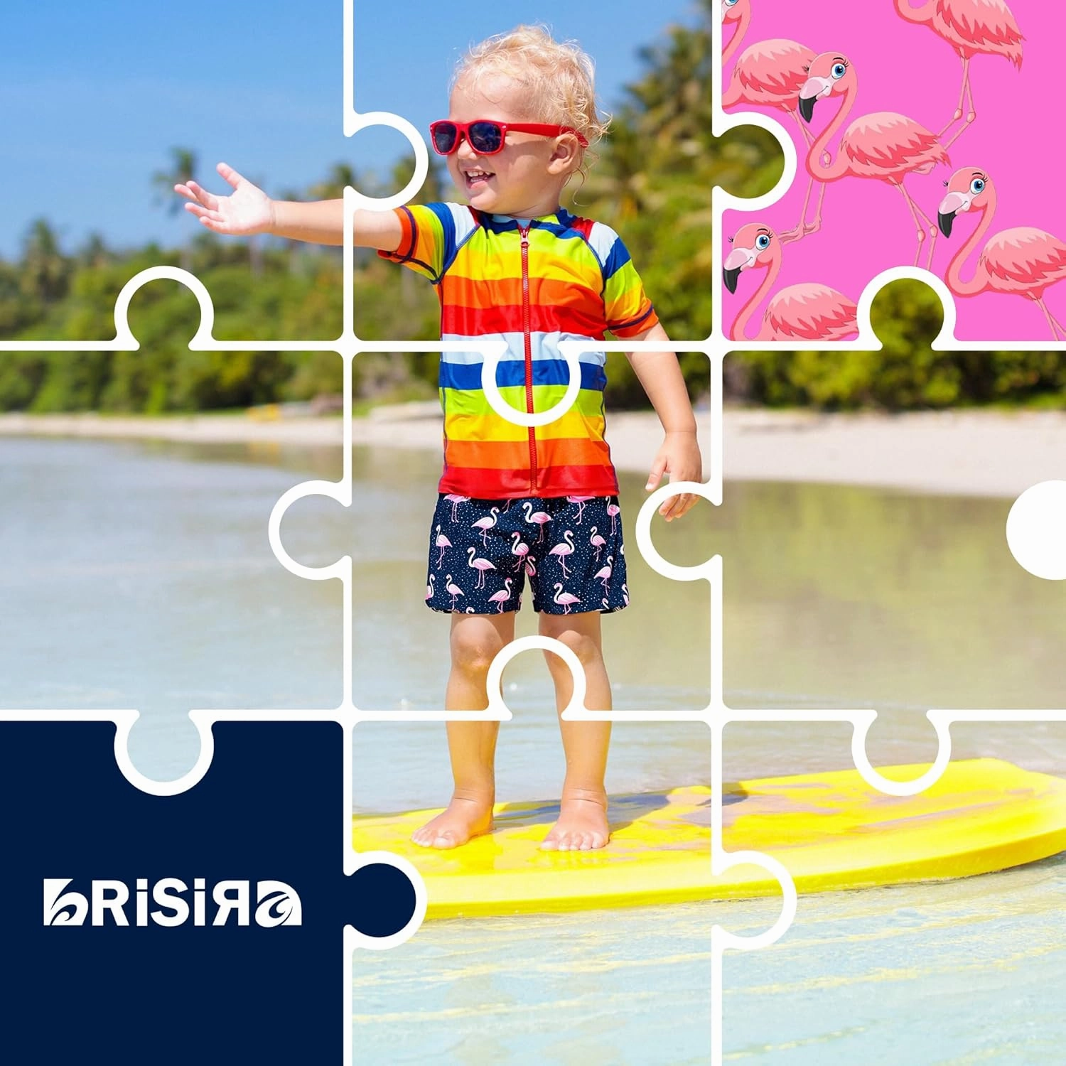 BRISIRA Boys Swim Trunks Swim Shorts with Compression Liner Stretch Bathing Suit Swimsuit Toddler Kids Youth Teen Quick Dry