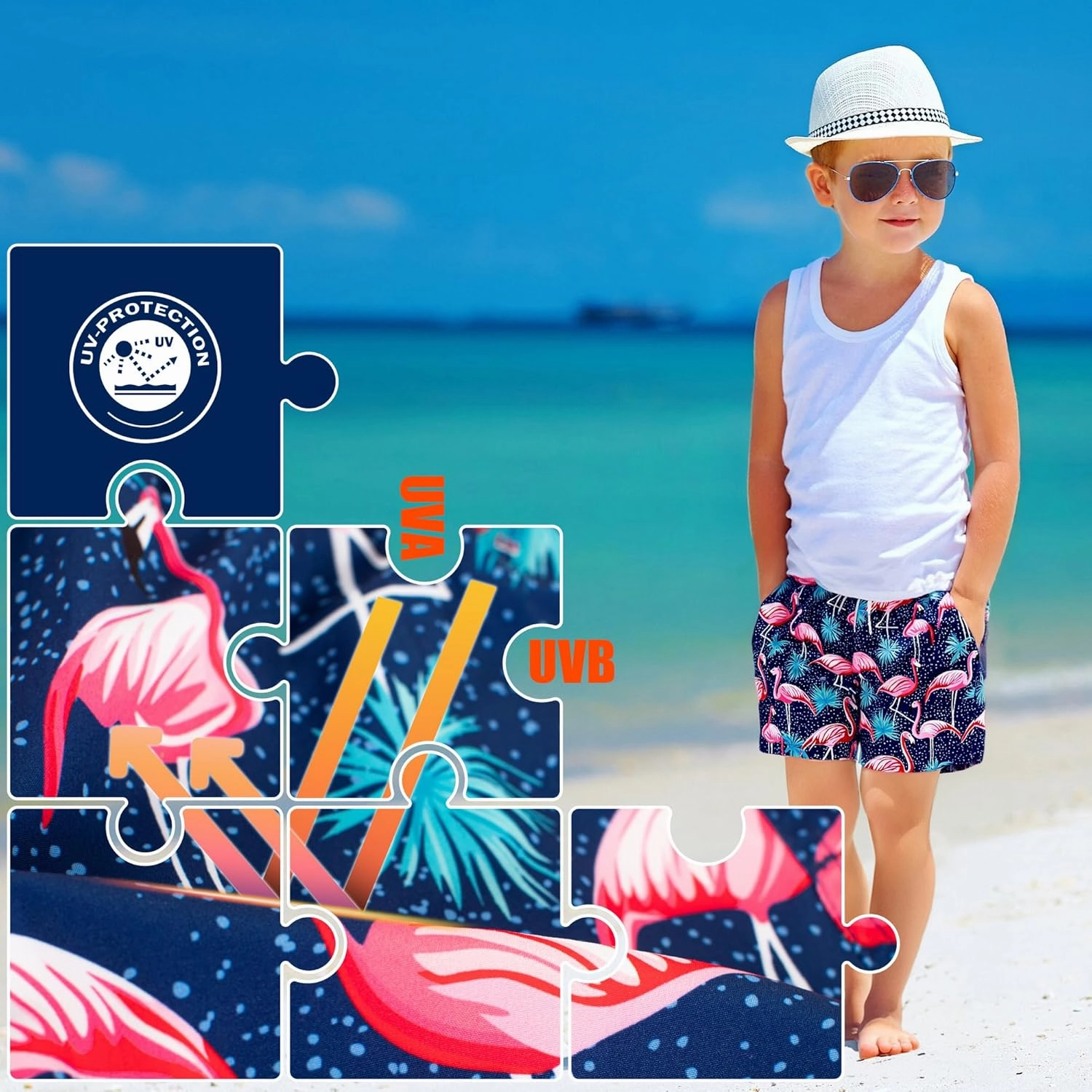 BRISIRA Boys Swim Trunks Swim Shorts with Compression Liner Stretch Bathing Suit Swimsuit Toddler Kids Youth Teen Quick Dry
