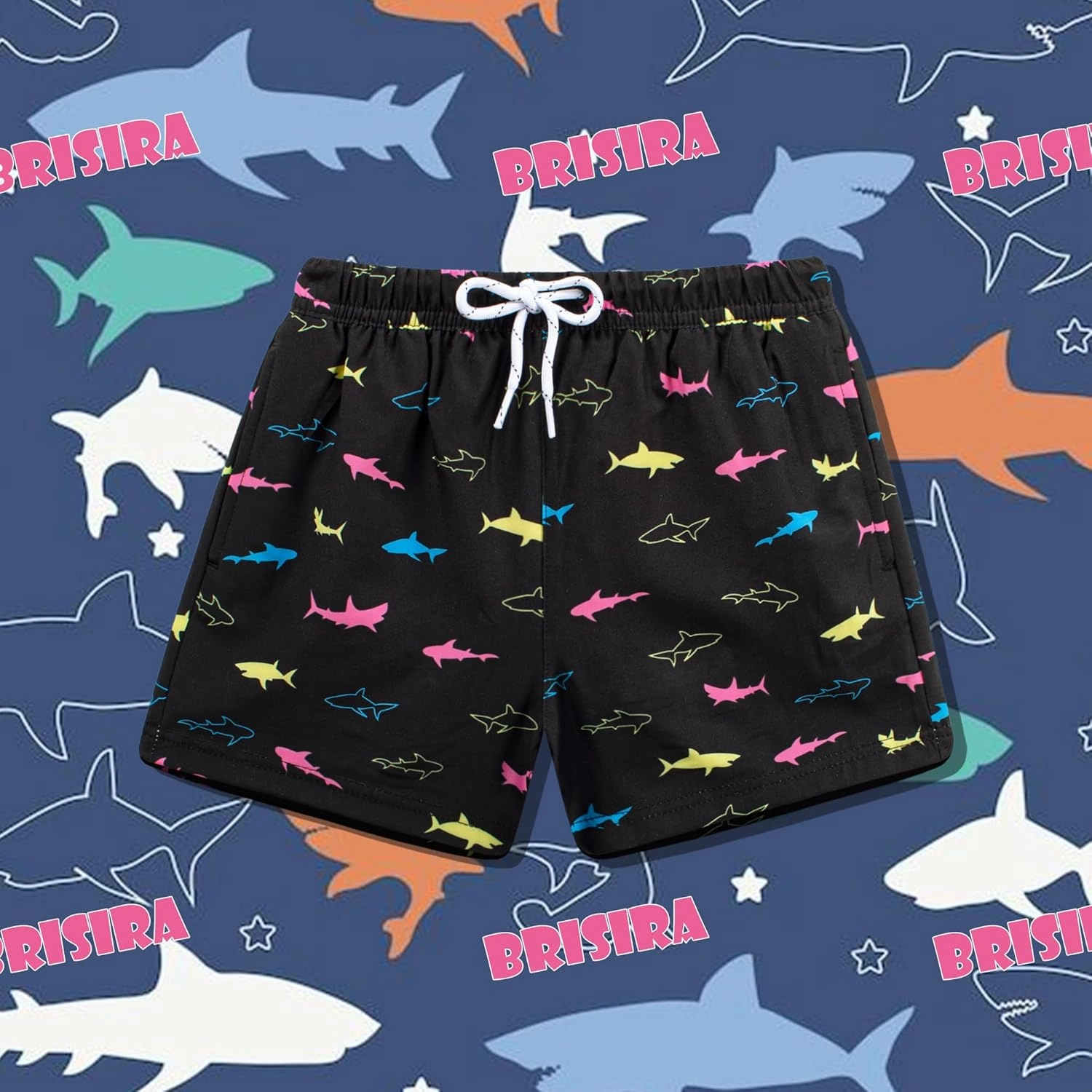 BRISIRA Toddler Boys Swim Trunks Swimsuit Boys Bathing Suit Compression Boxer Brief Liner Anti-Chafe Little Kids Baby 12m-5t