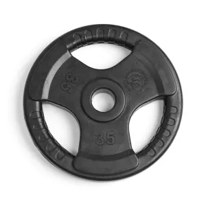 Built to Impress 35lb Virgin Rubber Grip Olympic Plate While Supplies Last, Medicine Balls, Rowing machine for small spaces