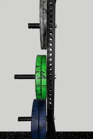 Built to Impress 3x3 Bumper Plate Weight Storage Pegs Fan Favorite, Parallettes for calisthenics, Yoga Mats, Front Drive