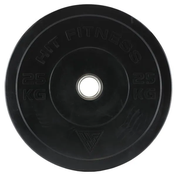 Built to Impress Hit Fitness 25kg Commercial Black Rubber Bumper Plate You Deserve This, Barbell weight set, Wearable Weight, Mats
