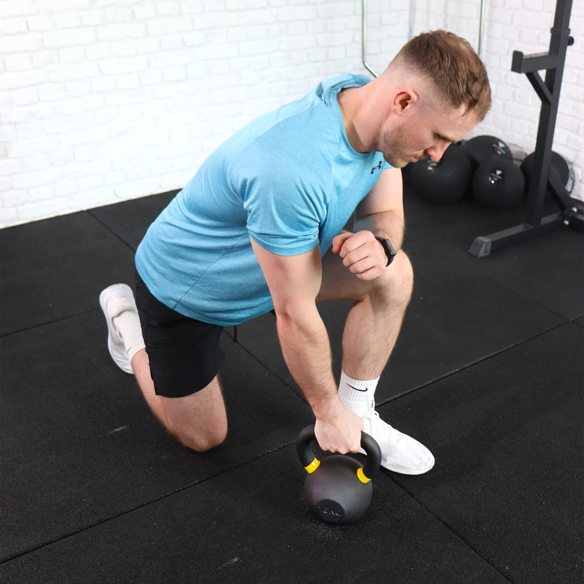 Hit Fitness Cast Iron Kettlebell | 16kg, Yoga Sustainable Range, Assault,Air Bikes