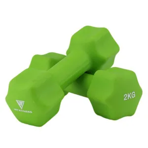 Built to Impress Hit Fitness Neoprene Studio Dumbbells | 2kg Pair Newly Launched, Ergometers, Onboard Functions