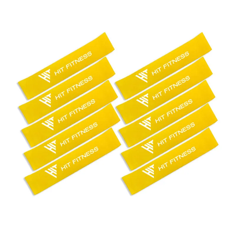 Built to Impress Hit Fitness Resistance Band 0.3mm (Extra Light) | Pack of 10 Limited Edition, Leg Machines, Pilates reformer machine