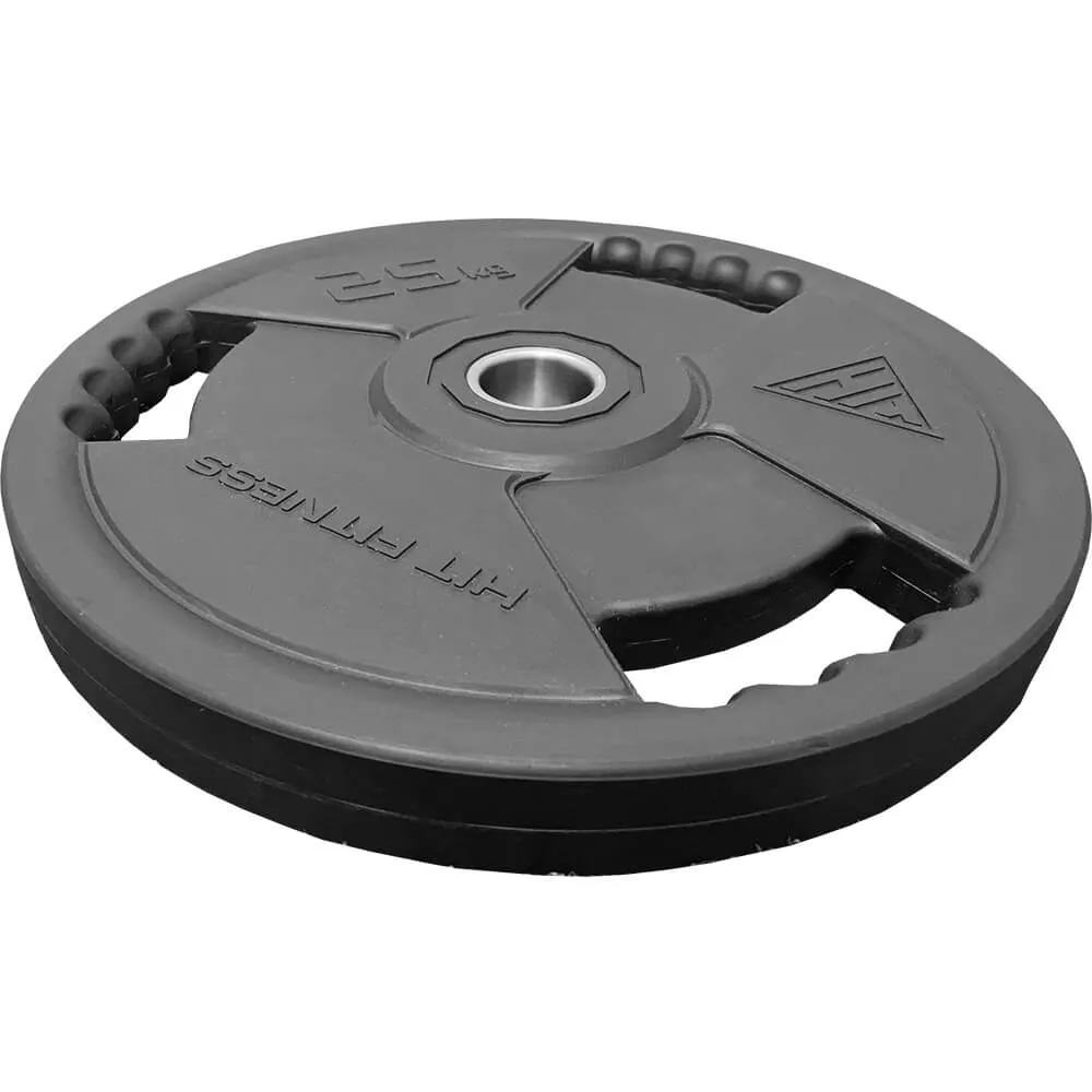 Hit Fitness Rubber Radial Olympic Weight Discs | 25kg, Acupressure mat