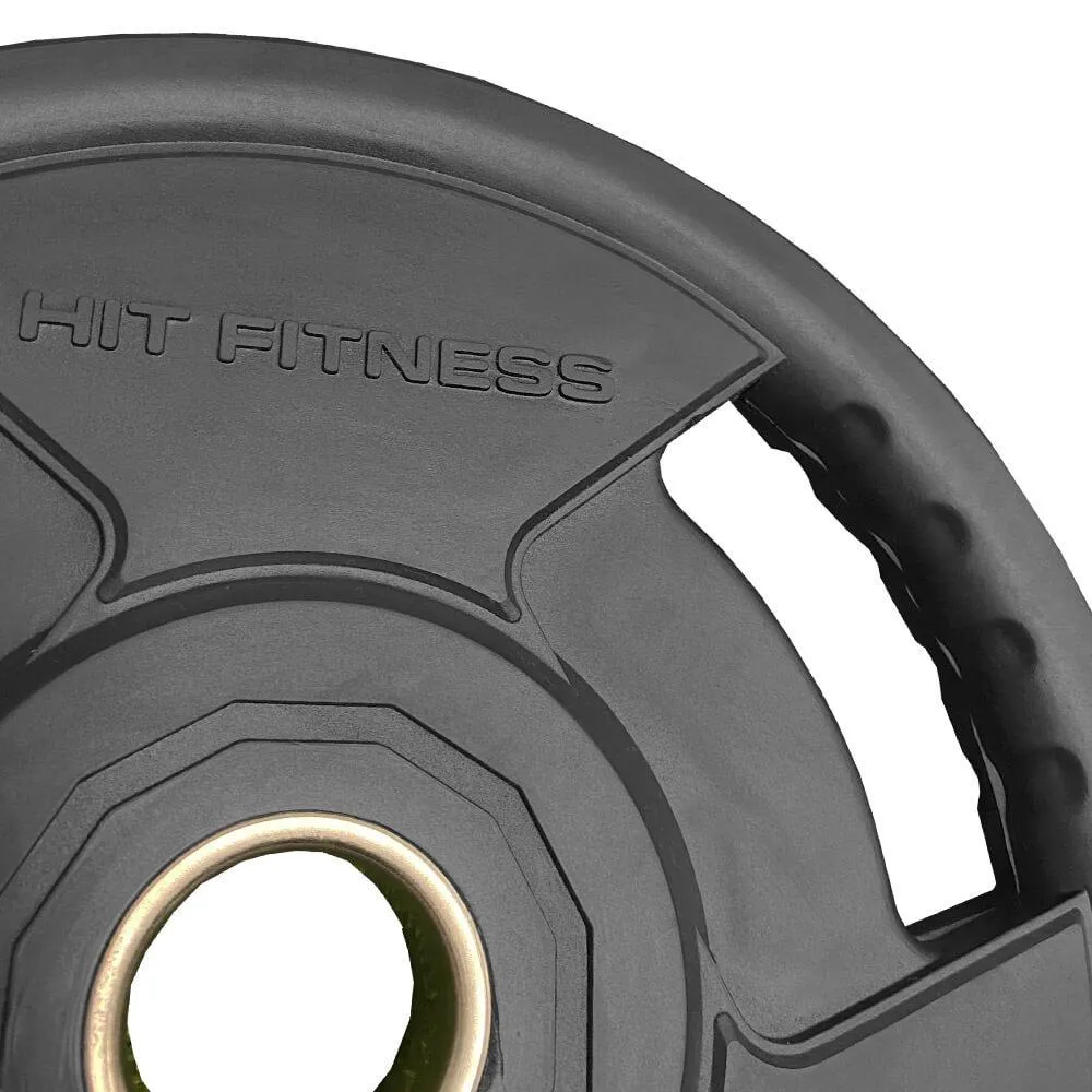 Hit Fitness Rubber Radial Olympic Weight Discs | 25kg, Front Drive, Olympic Frisbee Set, Bars