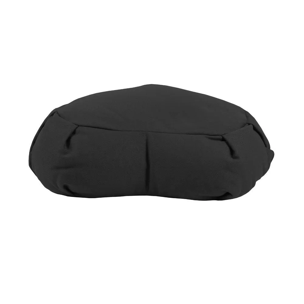 Fitness Mad Pleated Crescent Zafu Cushion - Black, Gloves Straps,Belts