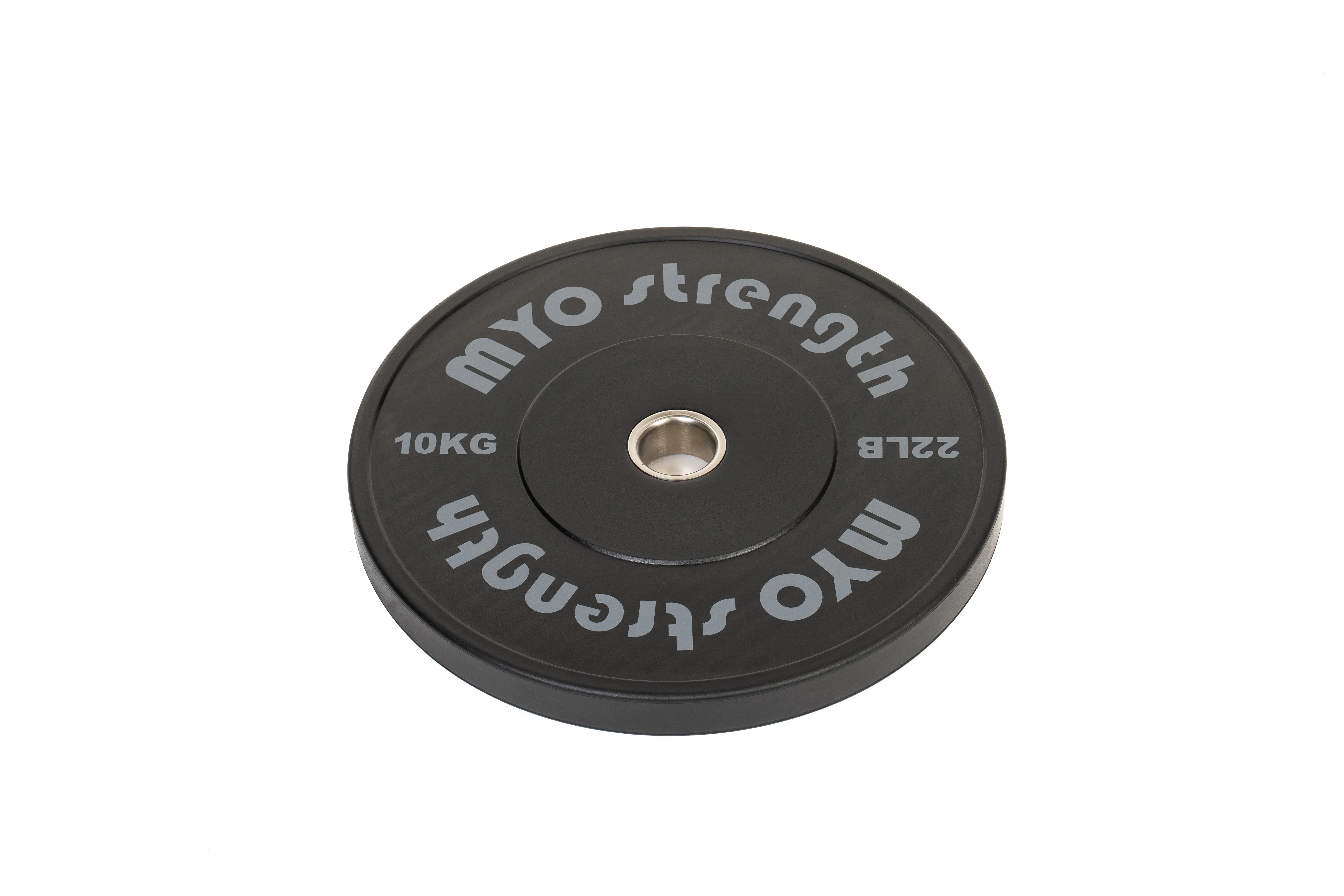 MYO Strength Olympic Solid Rubber Black Bumper Plates, Dumbbell Sets