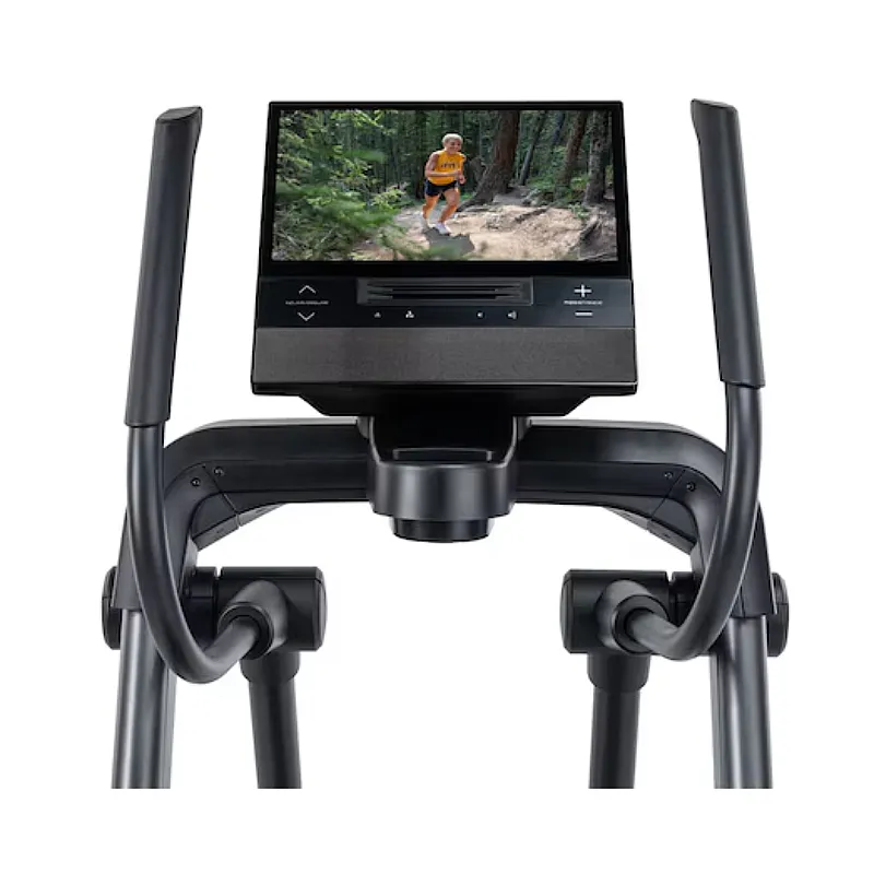 NordicTrack - X16 Elliptical (NTEL71625C), Spin bike with monitor, Hex dumbbells, Resistance bands set