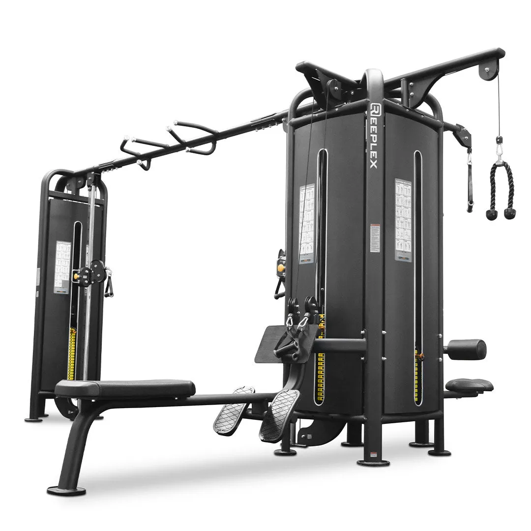 Cant-Miss Reeplex Commercial 5 Station Jungle Gym This Just In, Steppers,ClimbMills, Gloves Straps,Belts