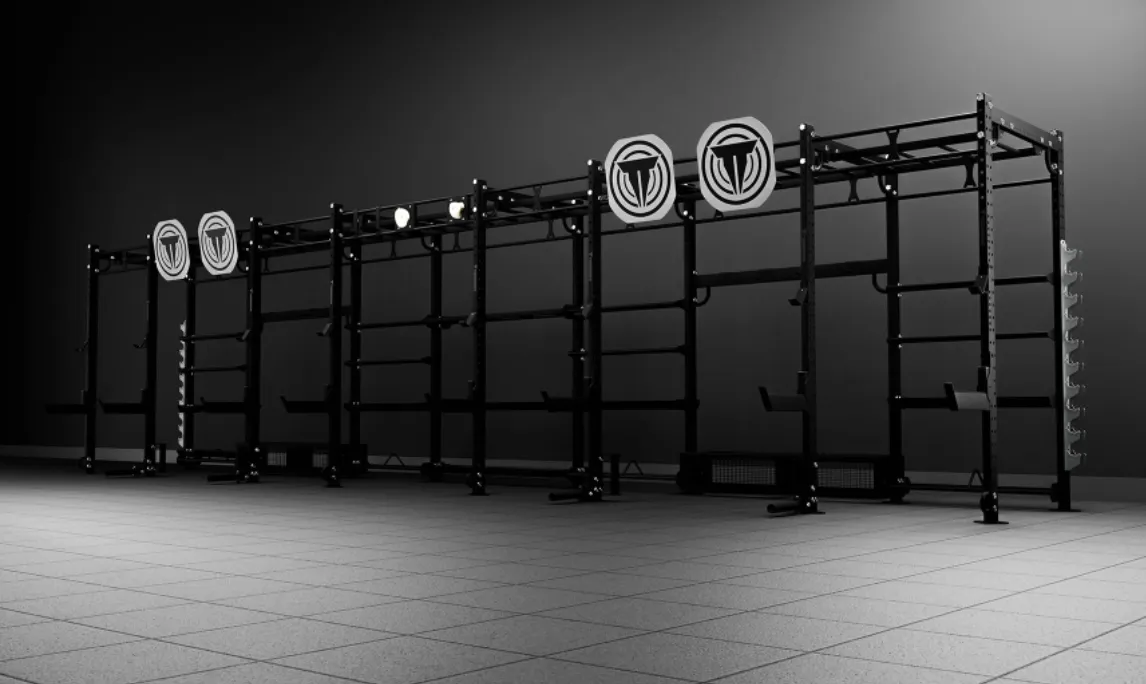 THROWDOWN 4x34 XTC Rig, Olympic Frisbee And Barbell Set, Rebounders