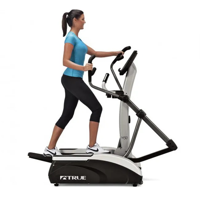 TRUE Fitness M50 Elliptical Trainer, Collagen peptides, Suspension trainer straps, Adjustable dumbbells