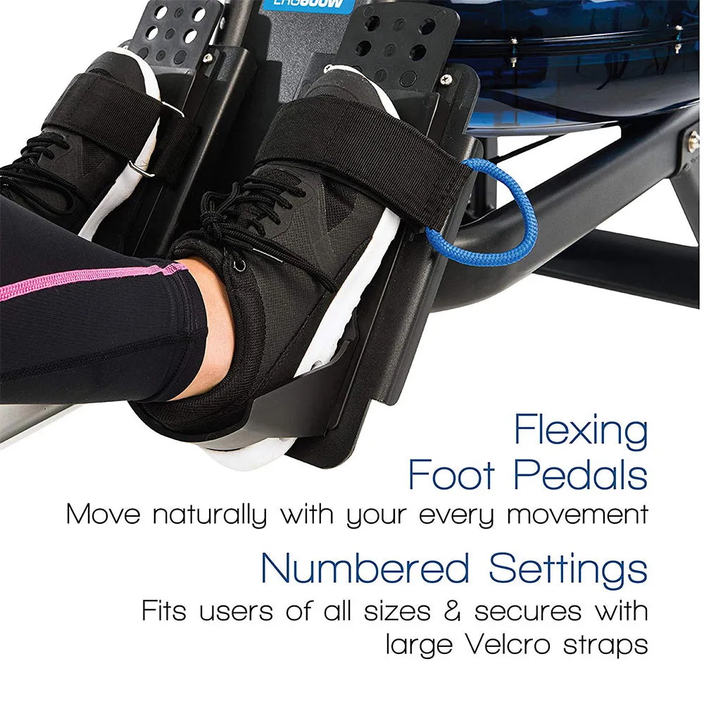Xterra Fitness Folding Water Rower ERG600, Gym bag with shoe compartment, Step counter pedometer, Compression leg sleeves