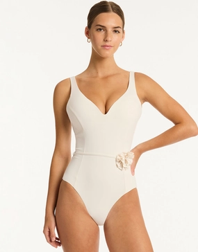 Casa Del Mar Plunge Swimsuit - Coconut