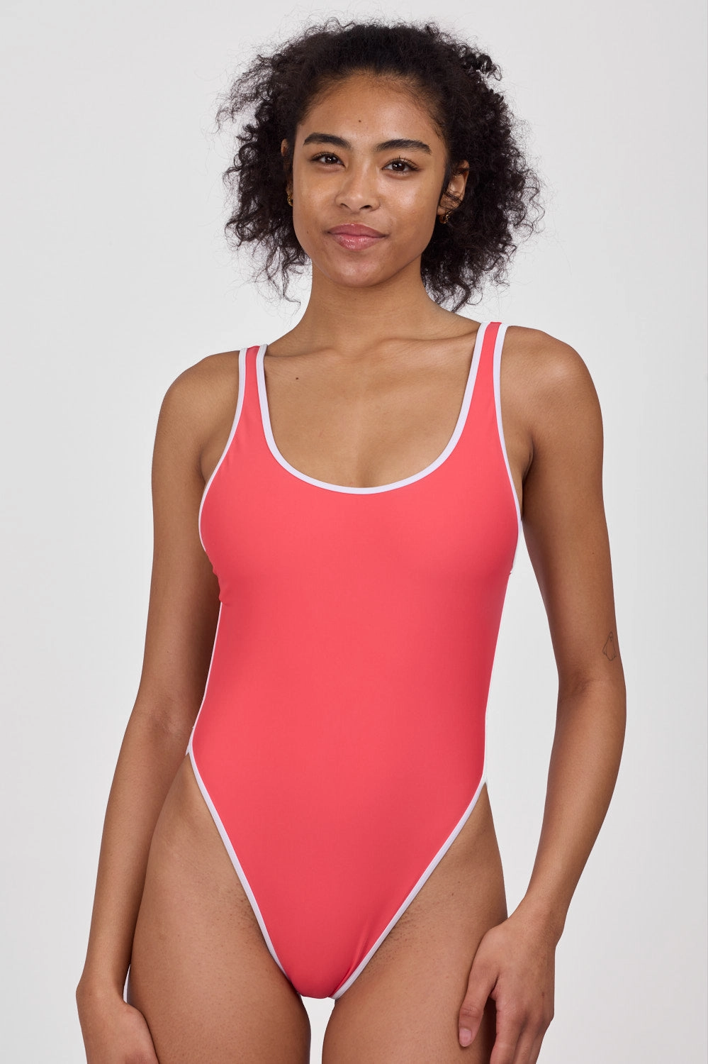 Catherine Surf One Piece - Coral Reef & White