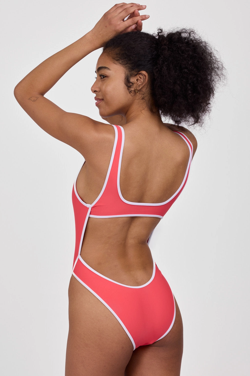 Catherine Surf One Piece - Coral Reef & White