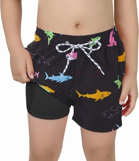 Century Star Boys Swim Trunks with Boxer Brief Liner Boys Swimwear Quick Dry Bathing Suit Toddler Swim Trunks