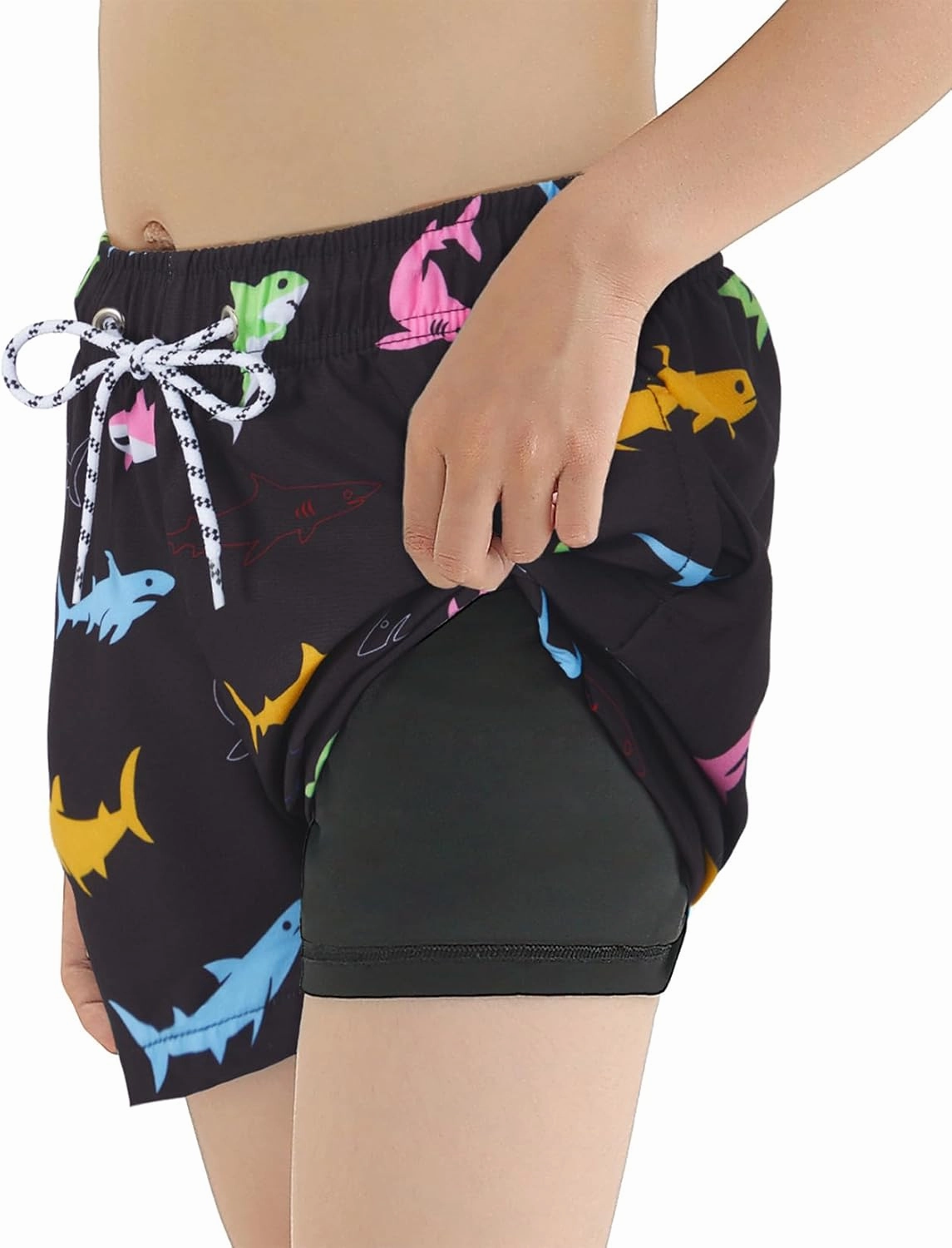 Century Star Boys Swim Trunks with Boxer Brief Liner Boys Swimwear Quick Dry Bathing Suit Toddler Swim Trunks