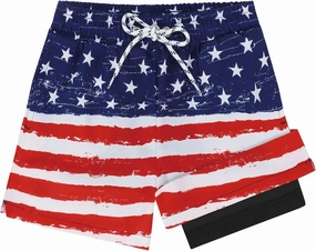 Century Star Boys Swim Trunks with Compression Liner Boys Bathing Suit Toddler Swim Trunks Beach Board Shorts Swimwear