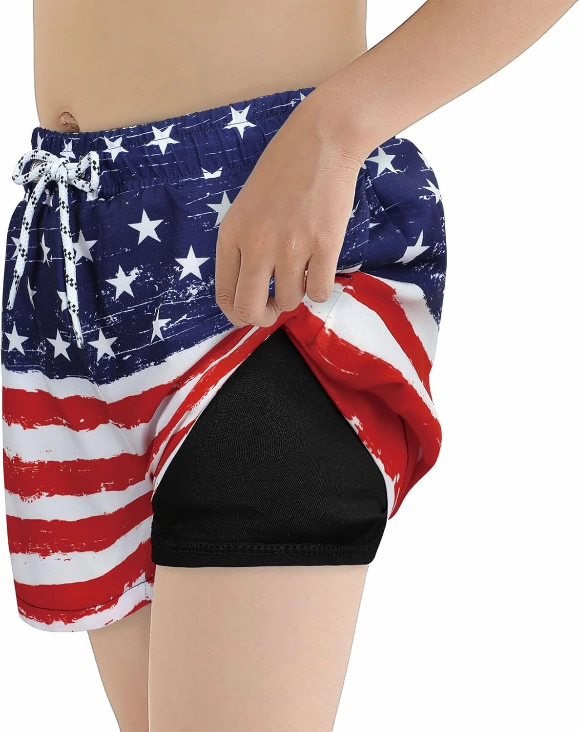 Century Star Boys Swim Trunks with Compression Liner Boys Bathing Suit Toddler Swim Trunks Beach Board Shorts Swimwear