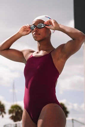 Chevy One Piece Swimsuit - Cabernet