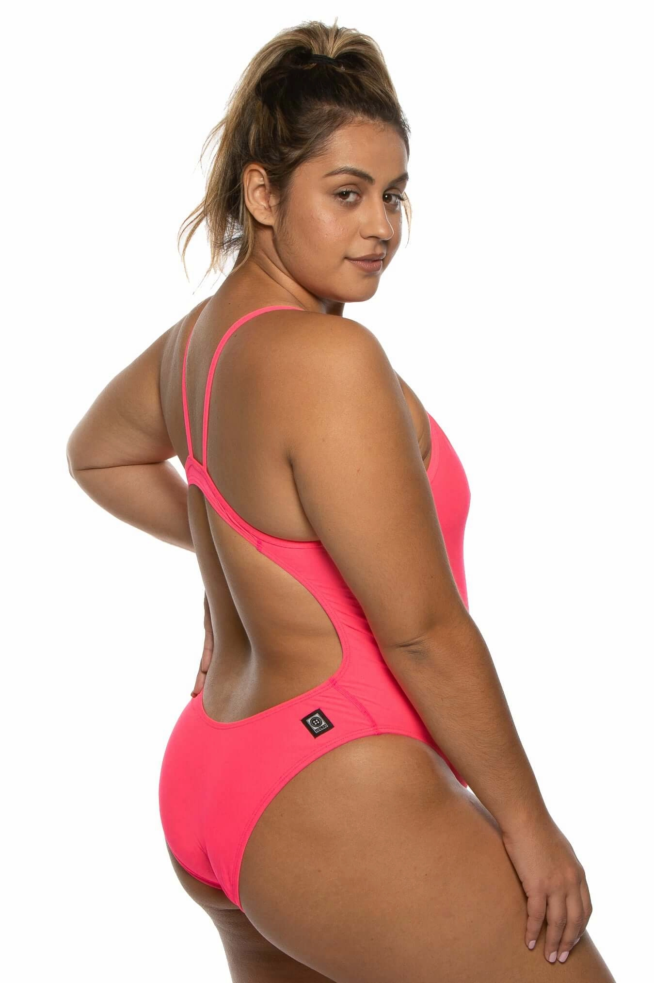 Chevy One Piece Swimsuit - Hot Pink