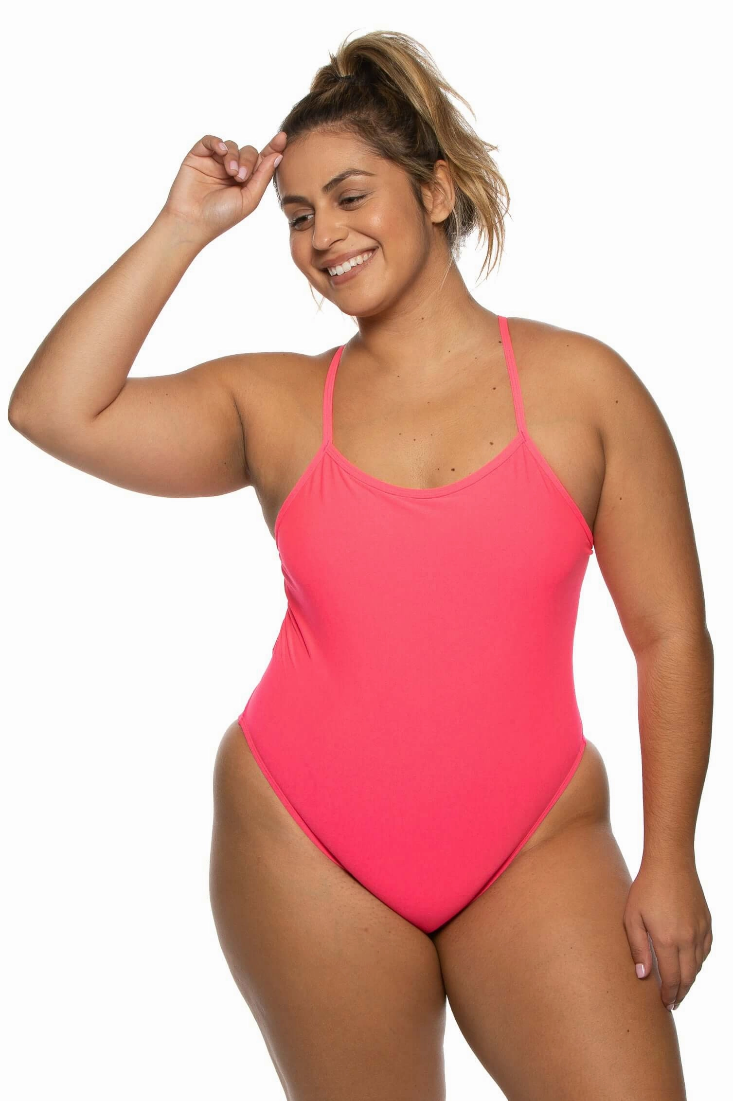 Chevy One Piece Swimsuit - Hot Pink