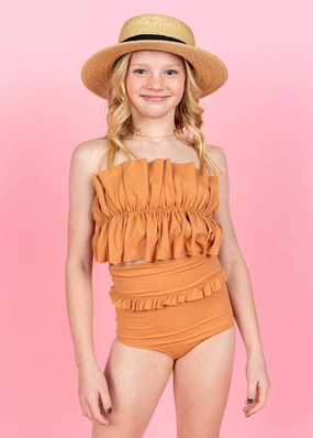 Clay | Youth Mid-Ruffle Bottoms