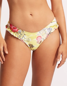 Coast to Coast High Cut Rio Bikini Pant - Wild Lime