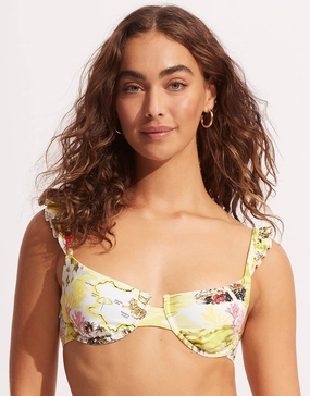 Coast to Coast Underwire Bra Bikini Top - Wild Lime