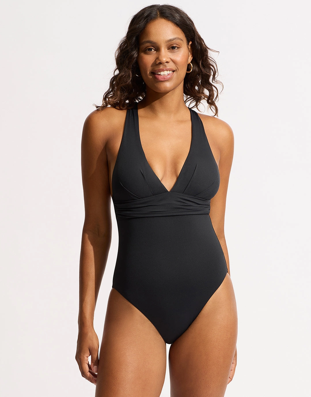 Collective Cross Back Swimsuit - Black