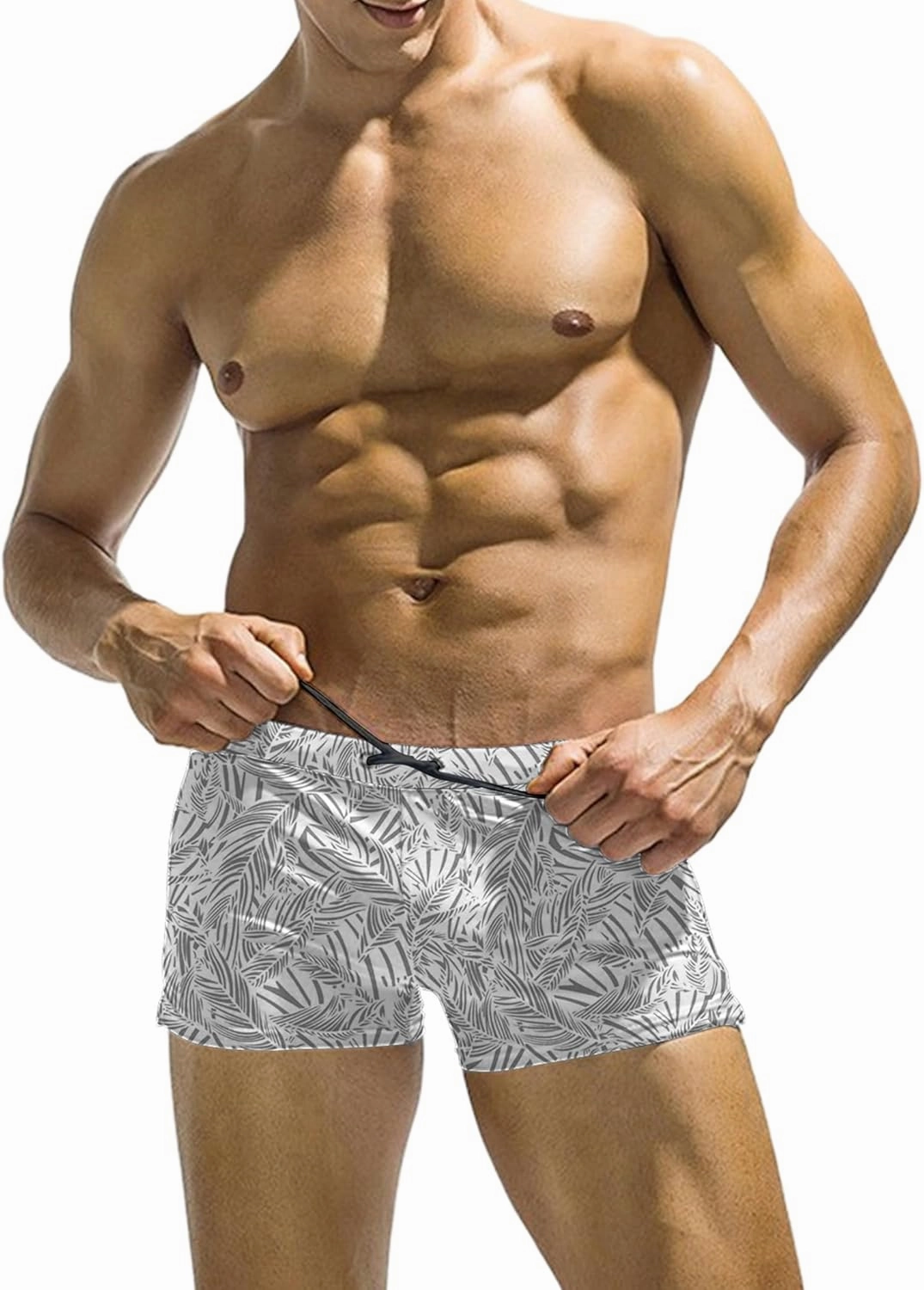 COOFANDY Men's Square Leg Swim Briefs Tight Swim Trunks Swimsuit Athletic Bathing Suit Swimwear with Liner