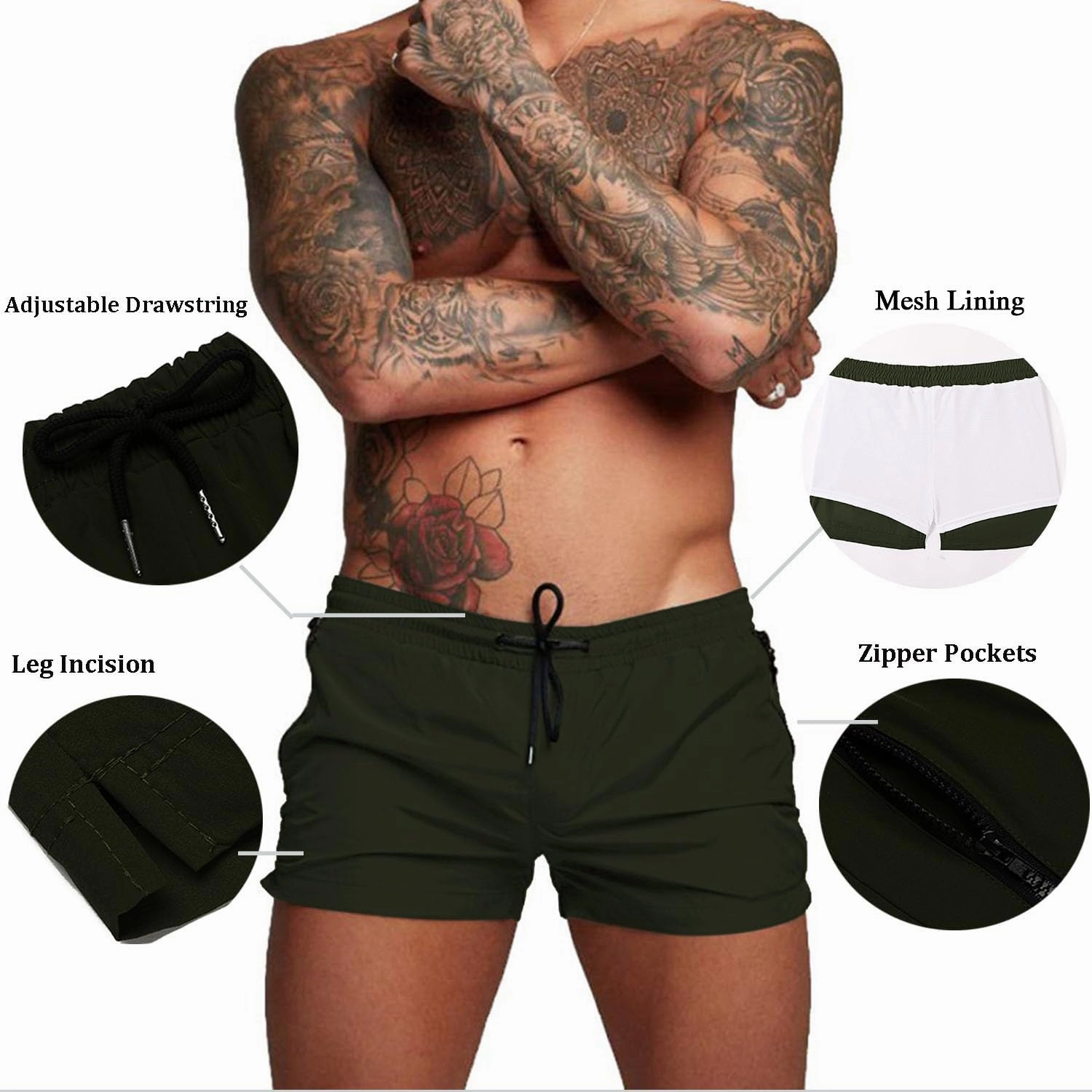 COOFANDY Men's Swim Trunk Swimwear Bathing Suit Swimsuit Board Beach Sport Short S-XXL