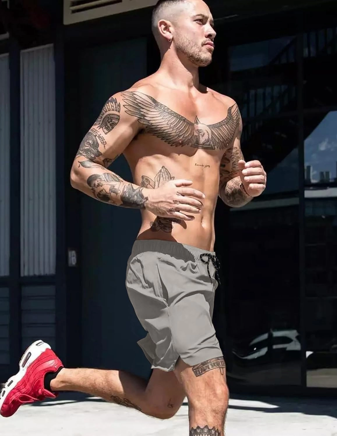 COOFANDY Men Swim Trunk with Compression Liner 2 in 1 Swimwear Bathing Suit Quick Dry Board Short