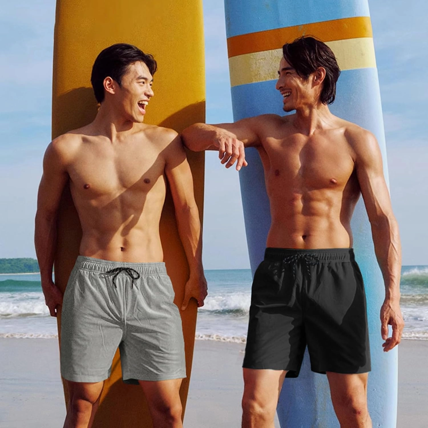 COOFANDY Men Swim Trunk with Compression Liner 2 in 1 Swimwear Bathing Suit Quick Dry Board Short