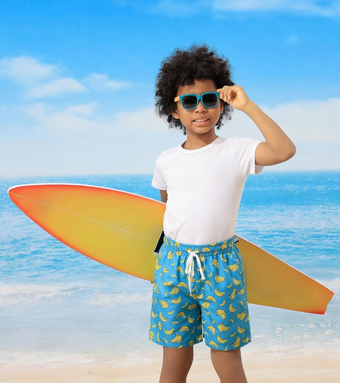 Cozople 7-16T Teen Boys Swim Trunks Quick Dry UPF 50  Swimwear Bathing Suit for Big Boys Beach Swim Boards Shorts