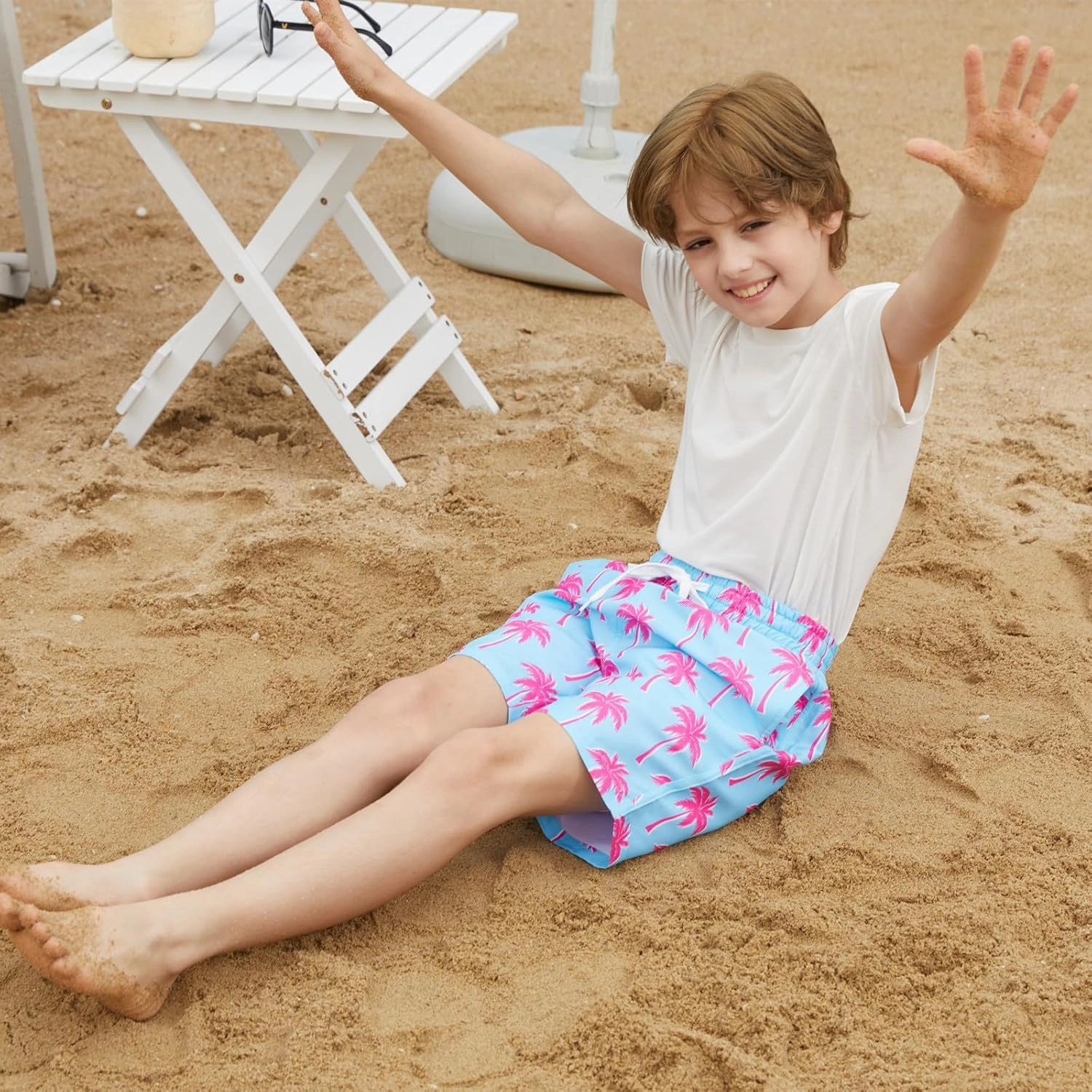 Cozople 7-20T Boys Swim Trunks with Compression Liner Big Boys Quick Dry Bathing Suit Stretch 2 in 1 Beach Swimming Shorts