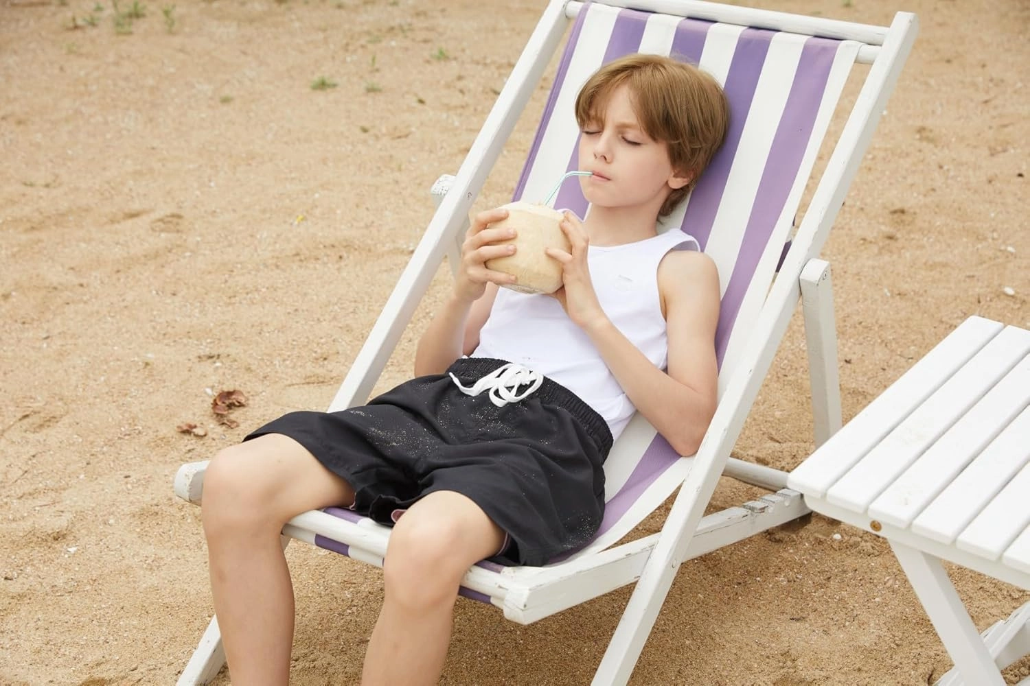 Cozople 7-20T Boys Swim Trunks with Compression Liner Solid Color Bathing Suit Quick Dry Swim Shorts Swimwear