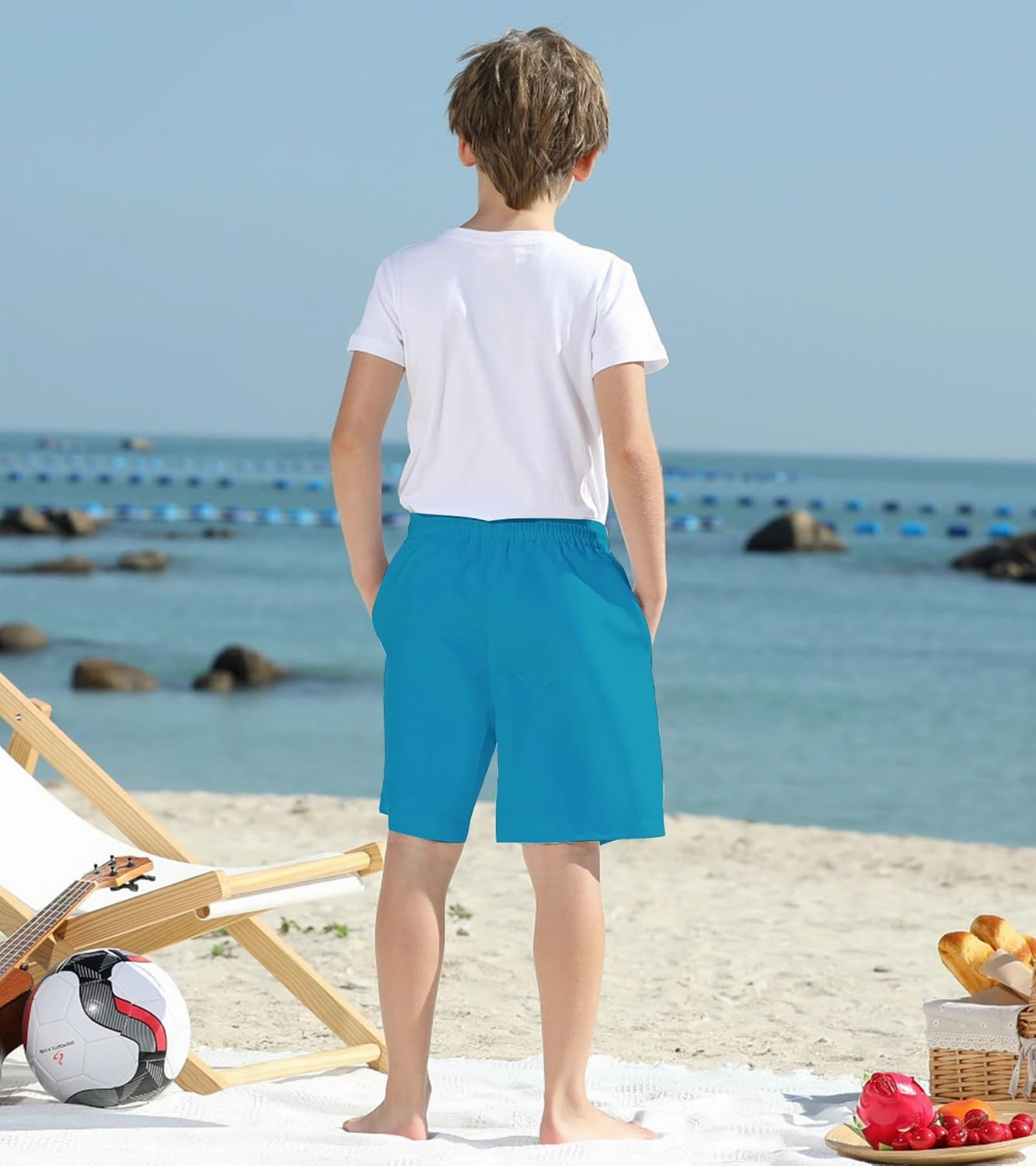 Cozople Boys Swim Trunks Quick Dry Bathing Suits Compression Liner Swim Shorts Swimwear 7-20 Years