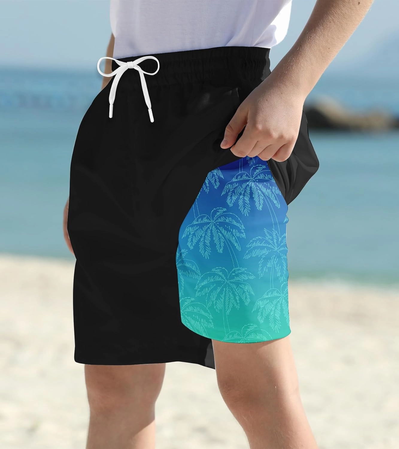 Cozople Boys Swim Trunks Quick Dry Bathing Suits Compression Liner Swim Shorts Swimwear 7-20 Years