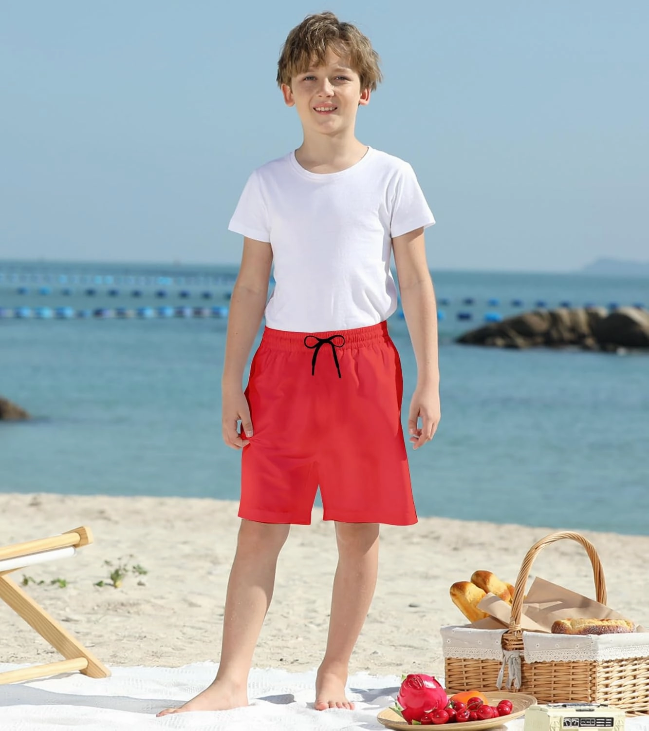 Cozople Boys Swim Trunks Quick Dry Bathing Suits Compression Liner Swim Shorts Swimwear 7-20 Years